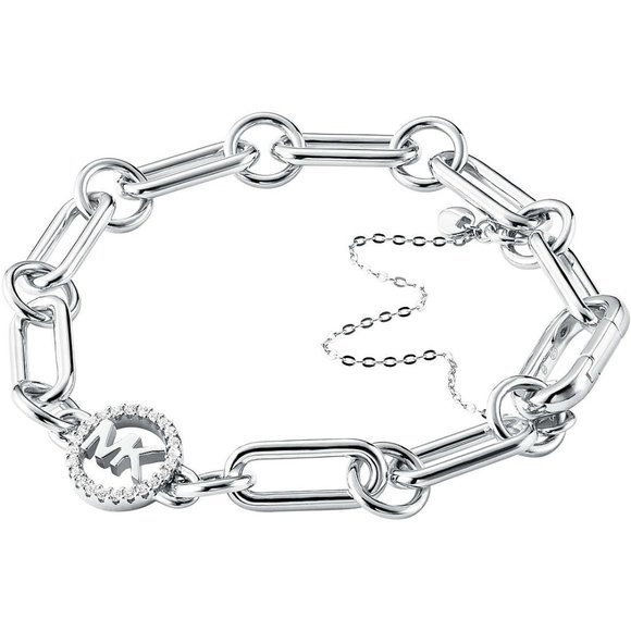 Michael Kors Jewelry - NWT Michael Kors Silver Link Logo Bracelet